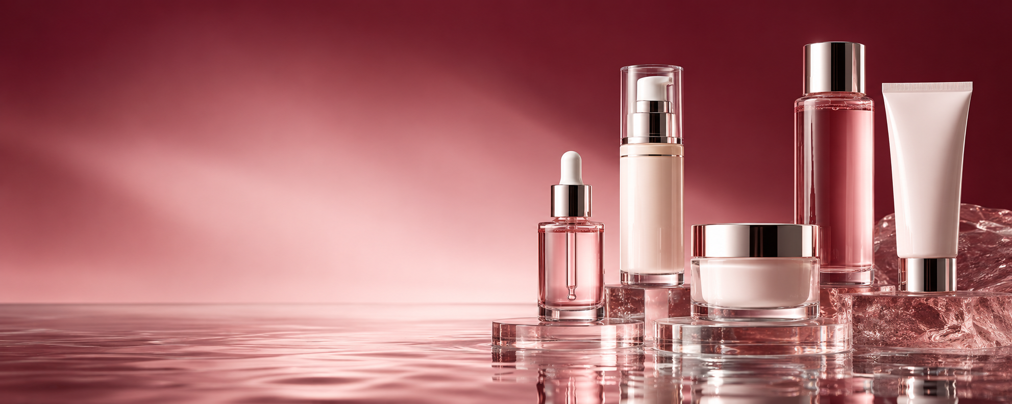 Unbranded premium skincare packaging ready for private label development